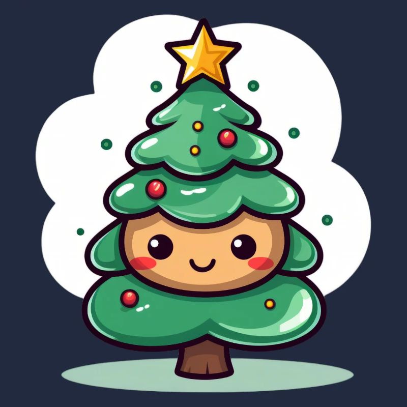 Conception de mascotte d’arbre de Noël mignon