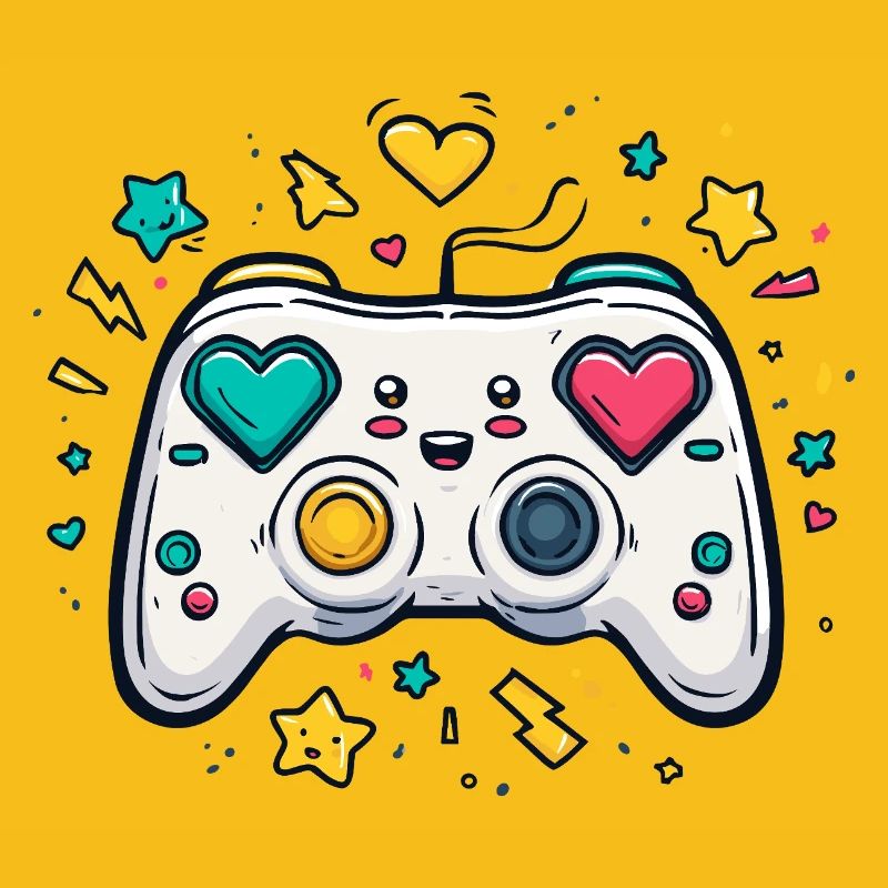 Conception de jeu Heart Controller Neon