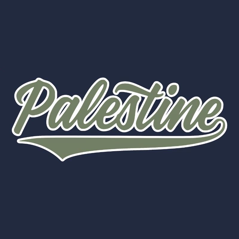Palestine style baseball vert olive-blanc