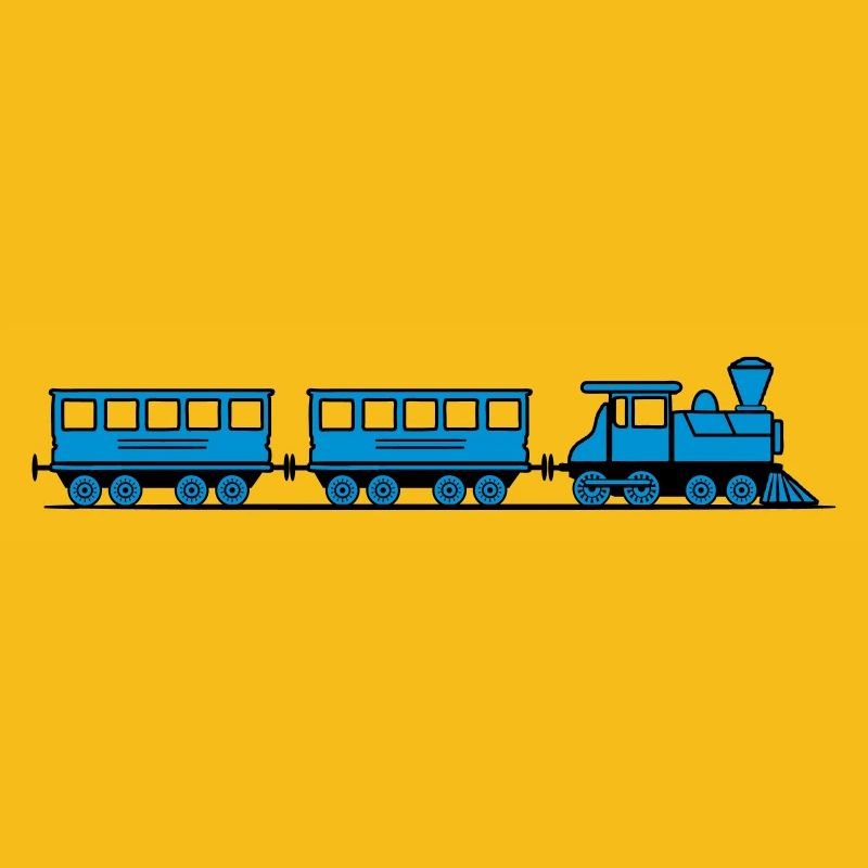 Zug Eisenbahn Dampflok Wagons