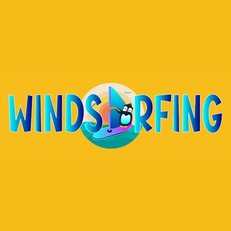 Windsurfing Penguin