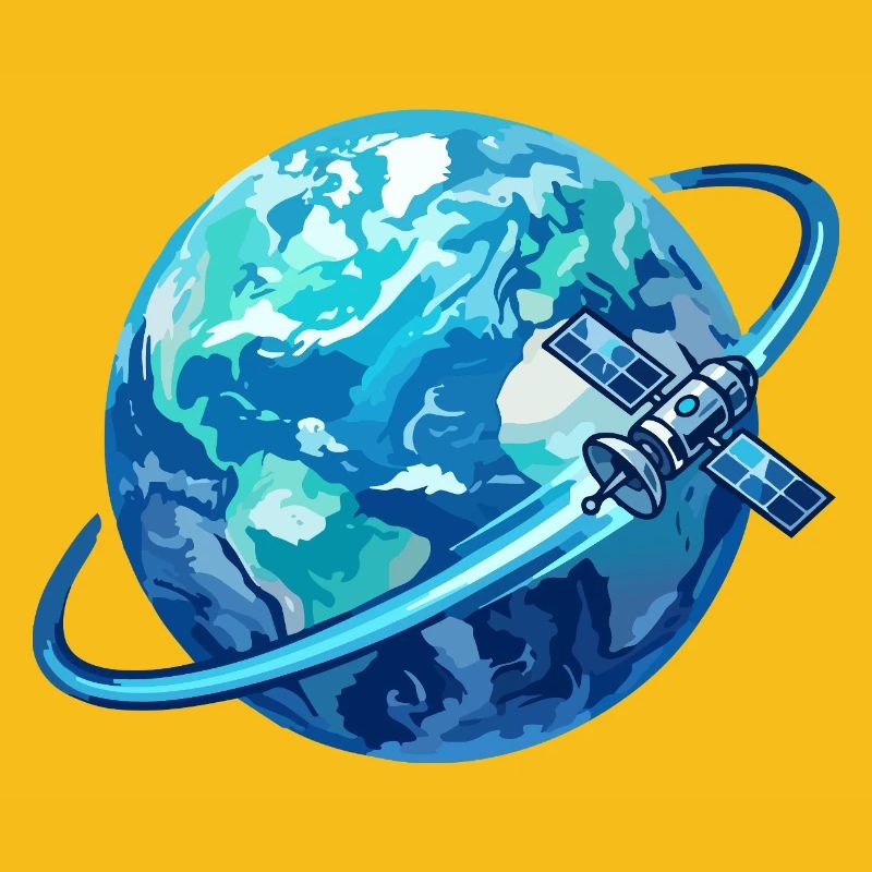 Erde Blauer Planet Satellit Globus Satellitenring