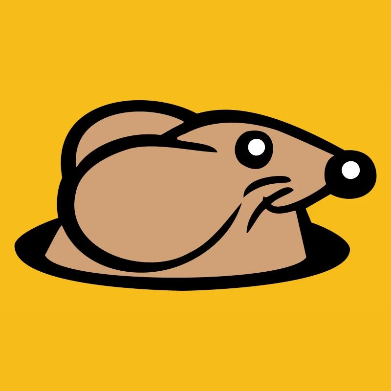Maus Boden Loch Mauseloch Guckt Süß Lustig Comic