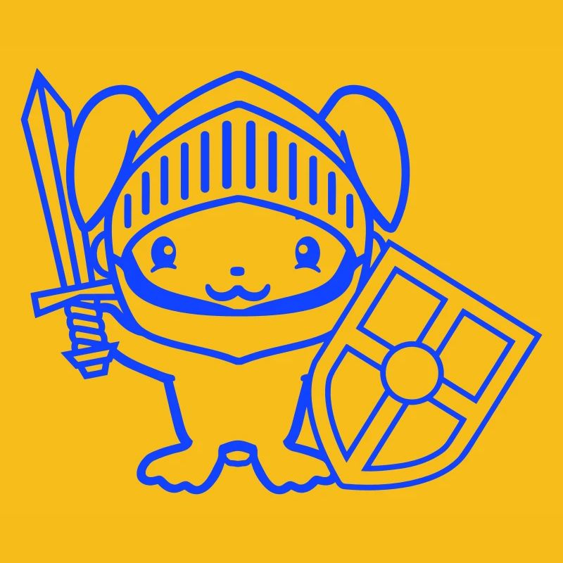 Rabbit Knight Sword Shield Armor Helmet Castle Hero