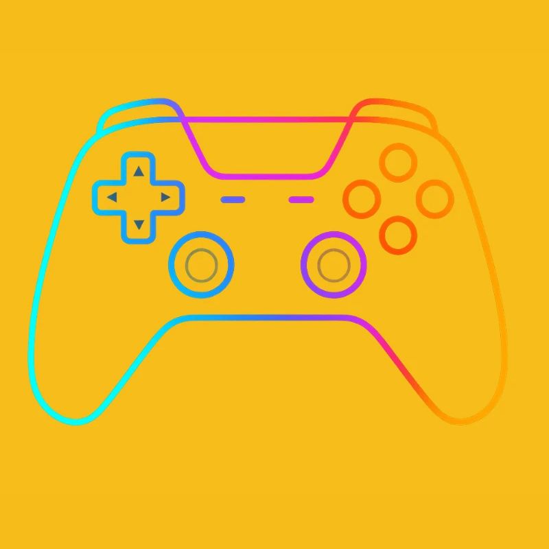 Neon Gamepad – Buntes Controller Motiv