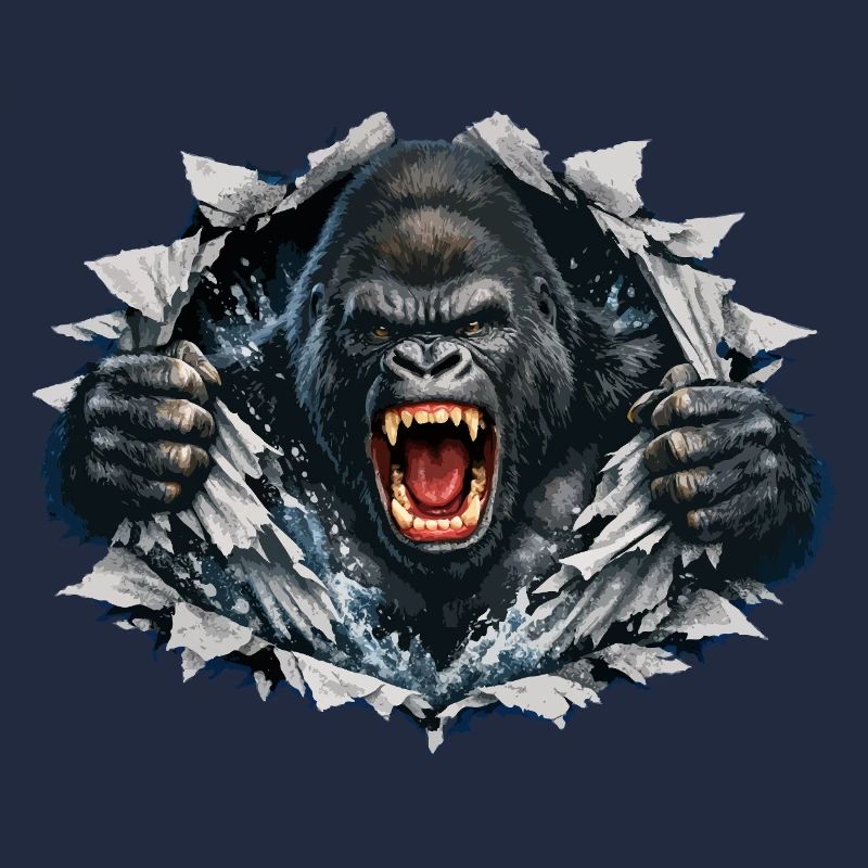 Gorilla bricht durch: Brüllende Kraft