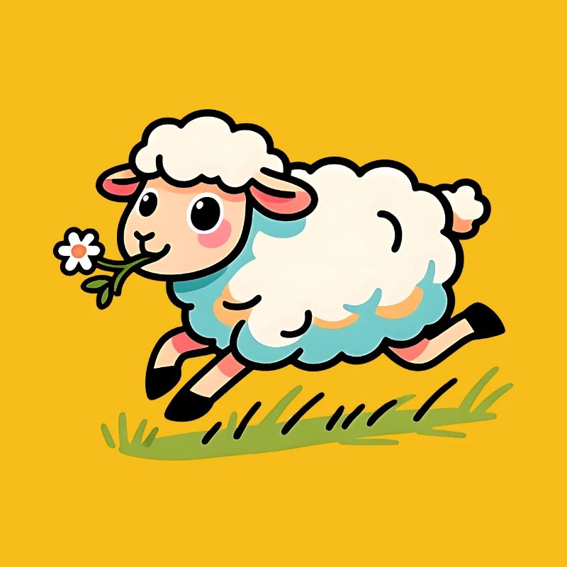 Lammhammel auf der Wiese