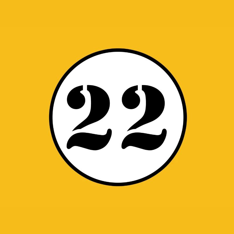 NUMMER 22 Zweiundzwanzig Geburtstag Geschenk