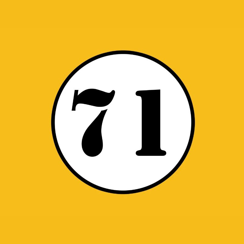NUMMER 71 Einundsiebzig Geburtstag Geschenk