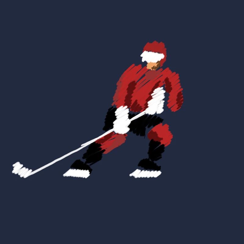 Roter Hockeyheld