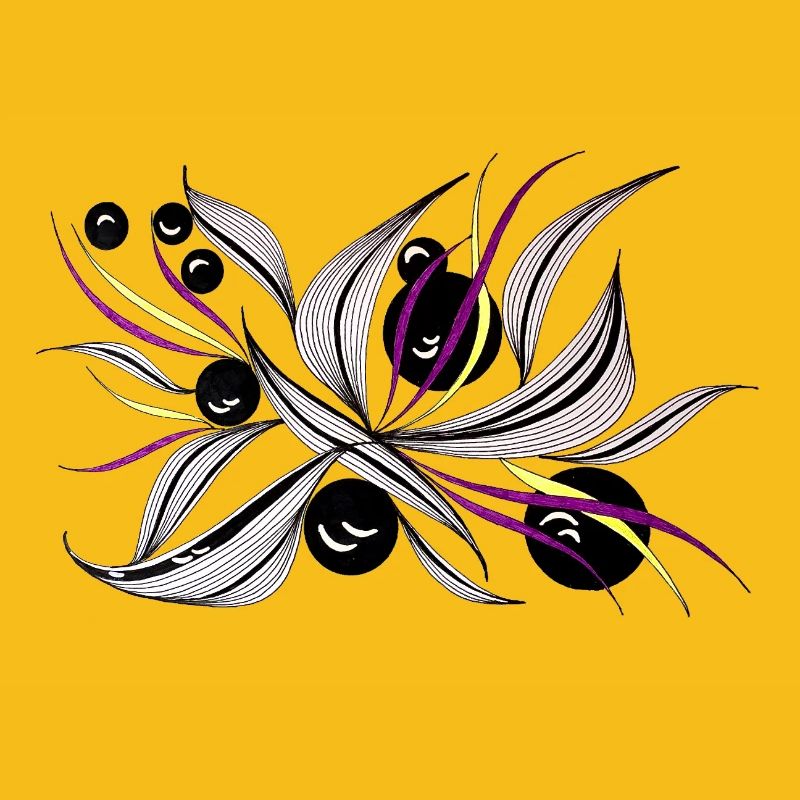 Black and White Flower Beam Pattern