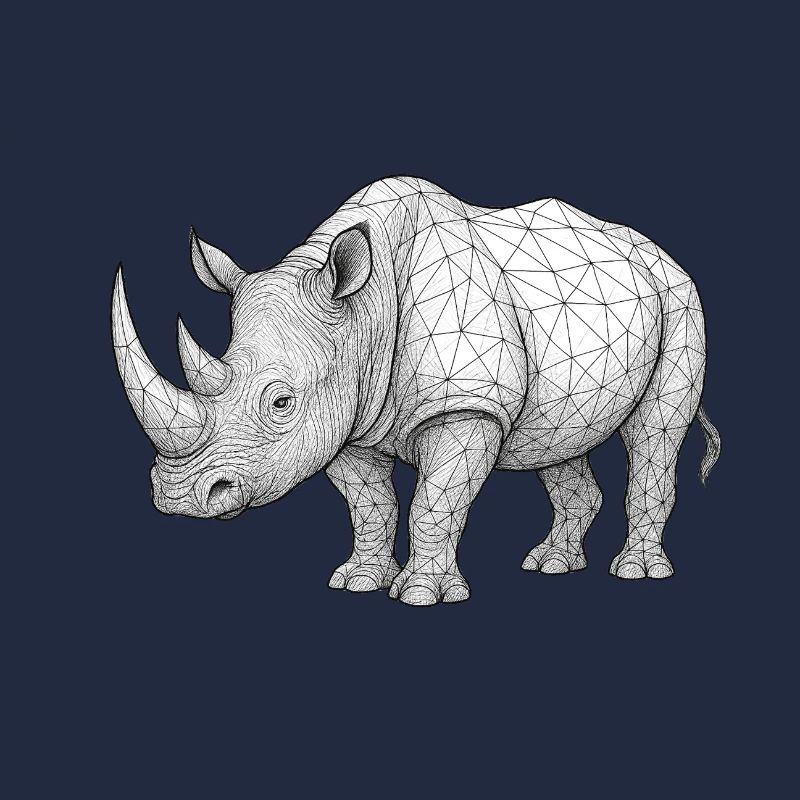 Nashorn Wireframe Muster