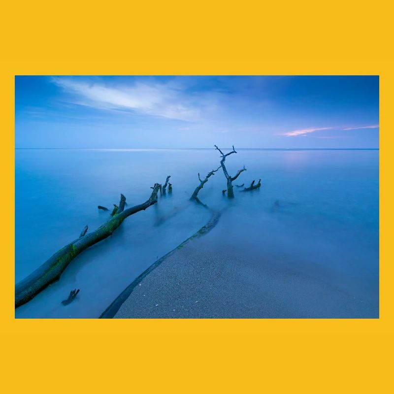 Blaue Stunde am Weststrand