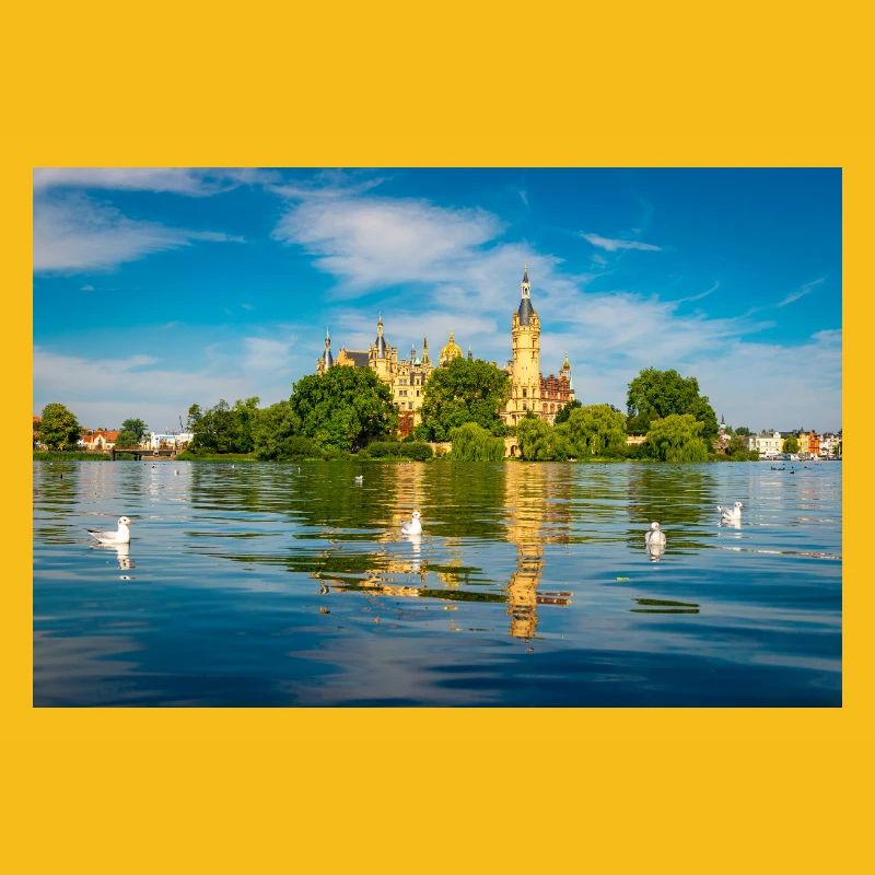 Schwerin Castle in summer