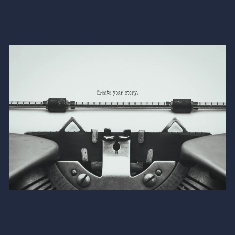 Create Your Story Vintage Typewriter Design