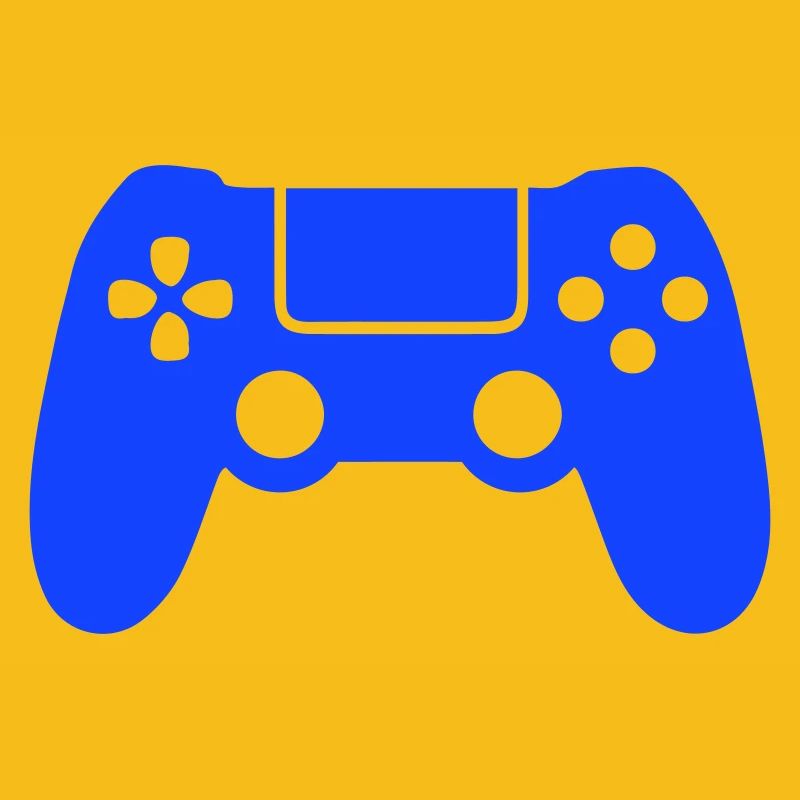 Blaues Gaming-Controller Silhouette