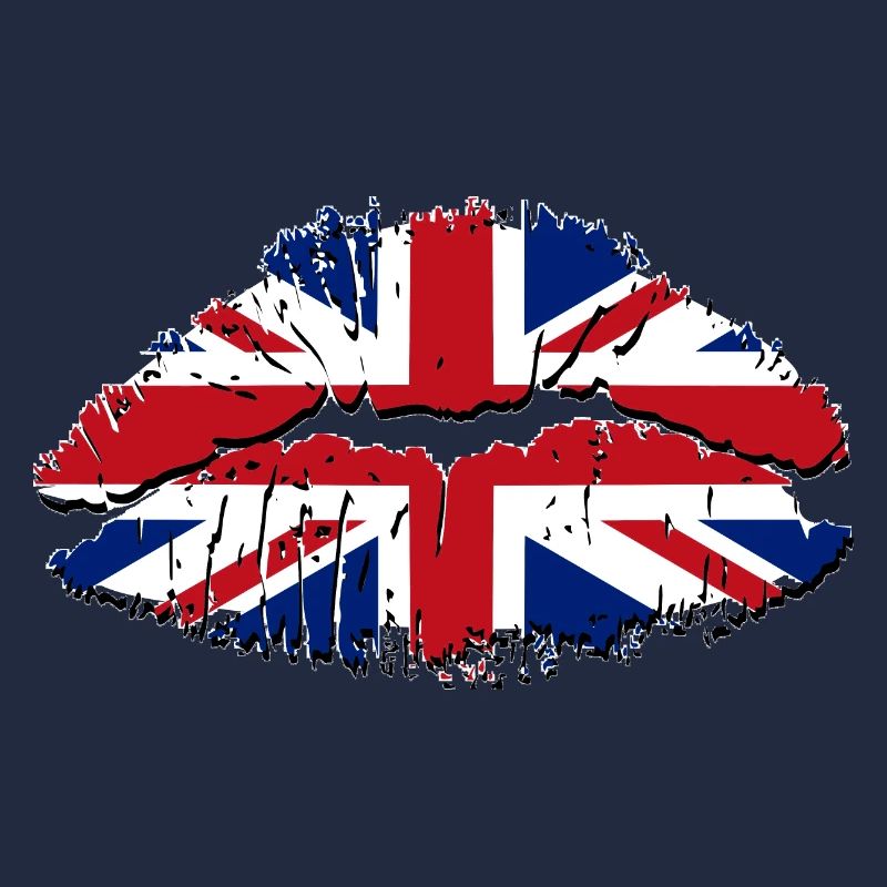 Lèvres Union Jack Pop Art