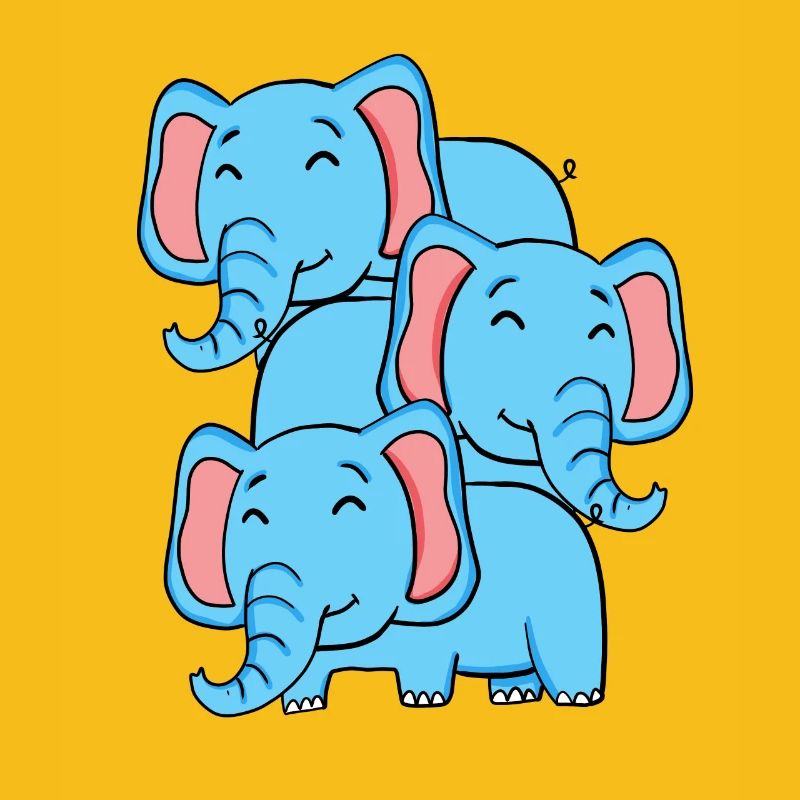 Éléphants mignons - Eléphant