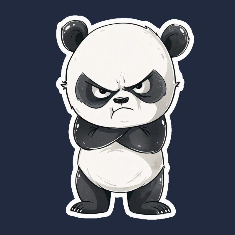 Evil looking panda zoo cute panda