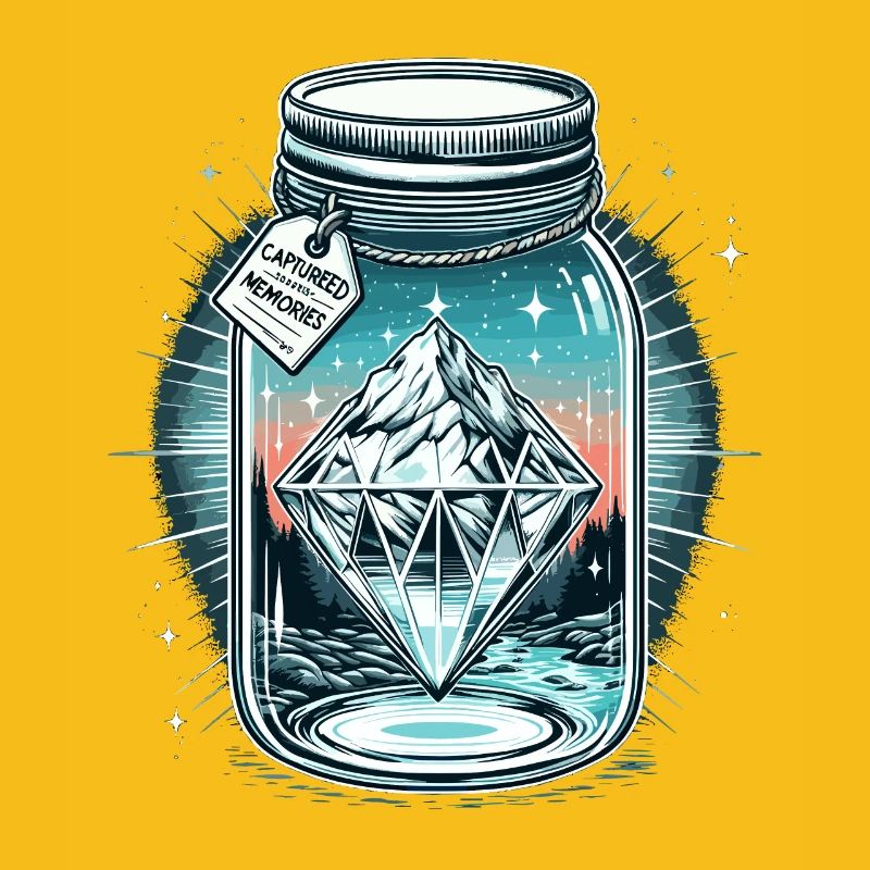 de diamant dans un pot Mason
