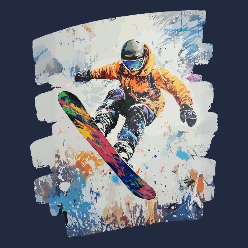 Snowboarder Pulverschnee