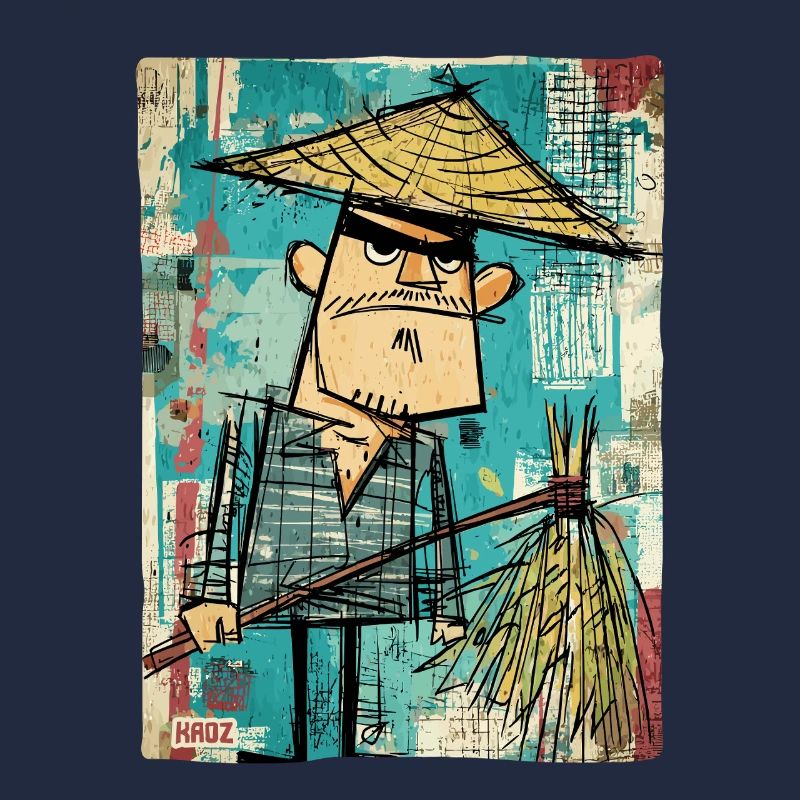 Graffiti Samurai with Broom