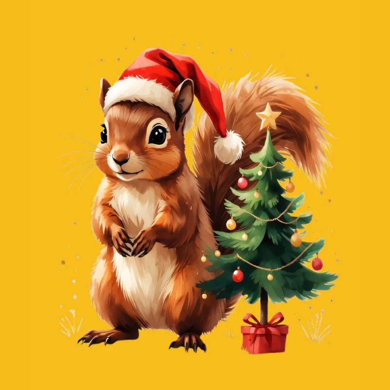 Weihnachtliches Eichhörnchen-Charme
