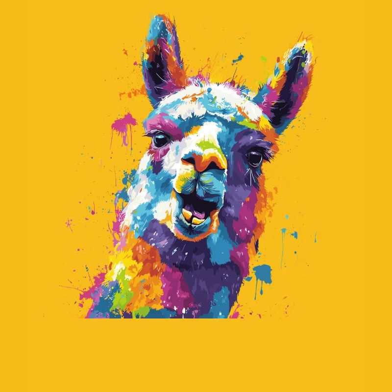 Llama Farbexplosion