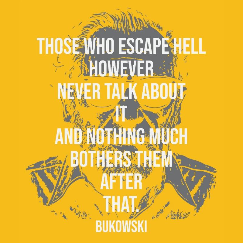 Grritty Bukowski Porträt-Tee