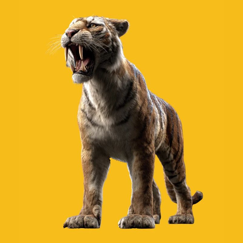 Saber-toothed tiger Smilodon Big cat Sabertooth tiger