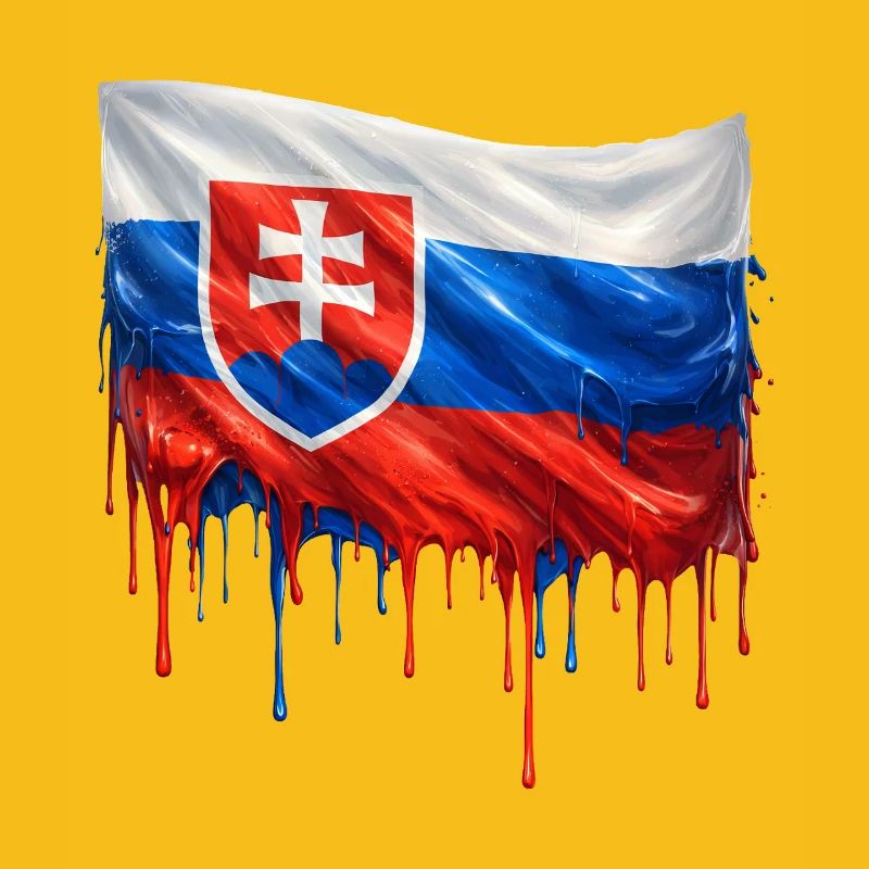 Drapeau Slovaquie Éclaboussures de couleur