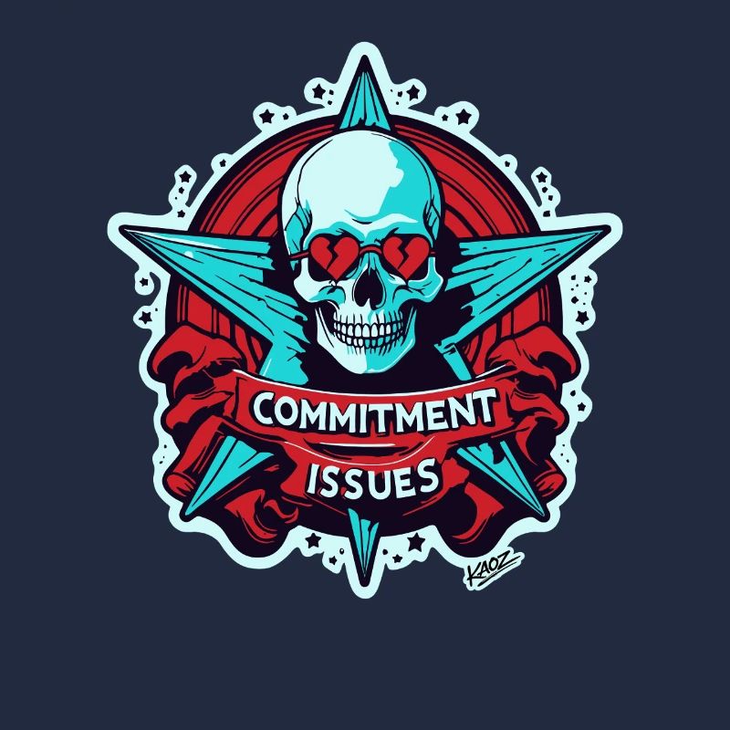 Commitment Issues Skull Badge