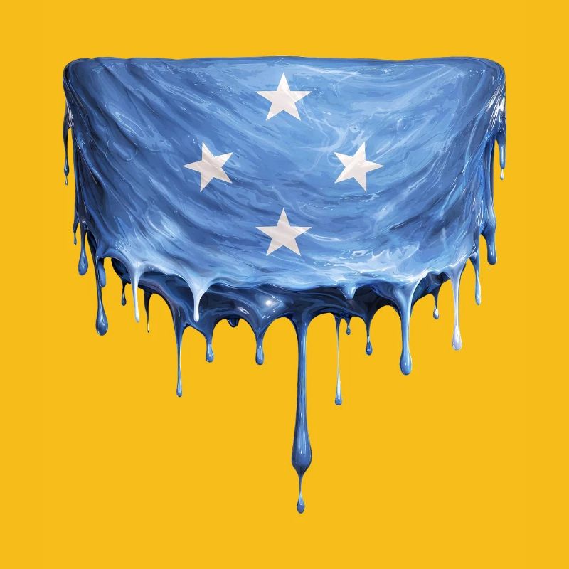 Micronesia Dripping Flag