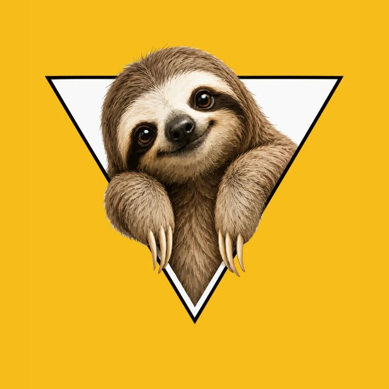 Sloth in triangle design
