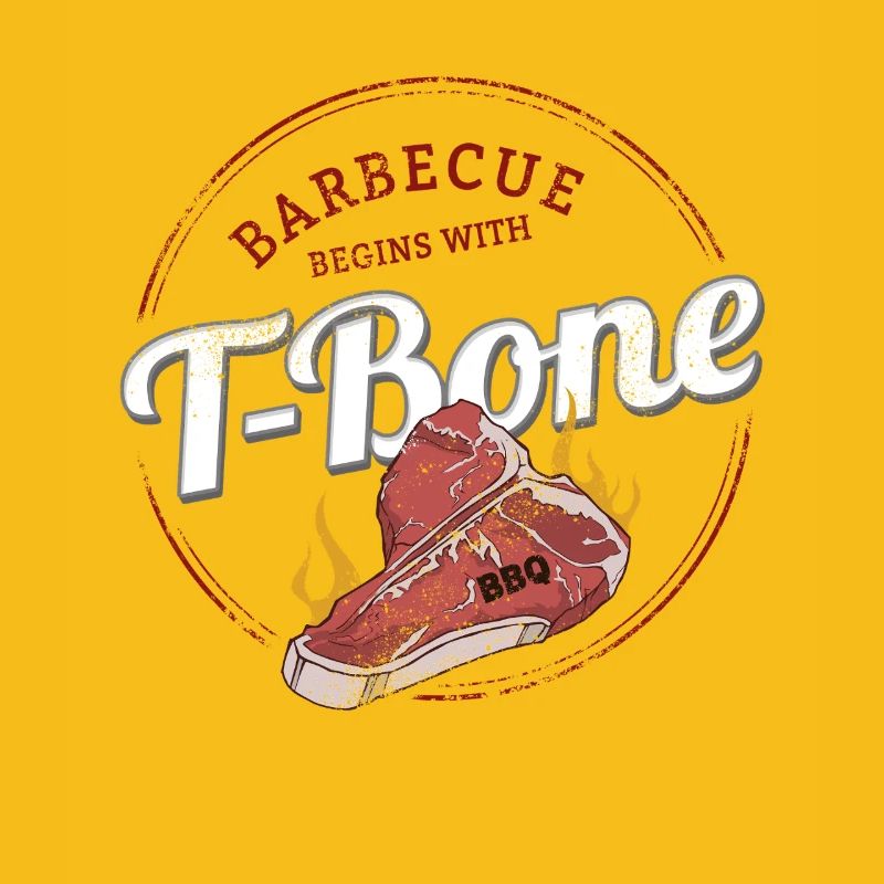 T-Bone-Steak Barbecue Rindfleisch BBQ Design