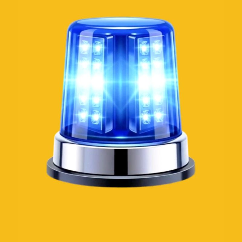 Blue Light Siren Hyper Realistic