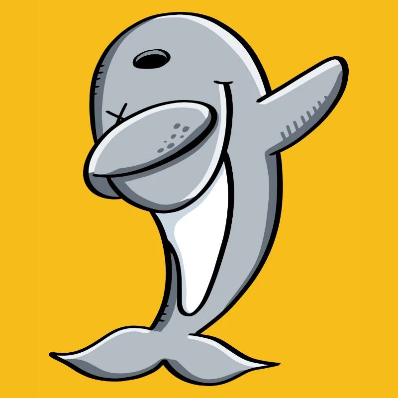Delfin makes Dab Dance - Dabbing - Dolphin - Comic
