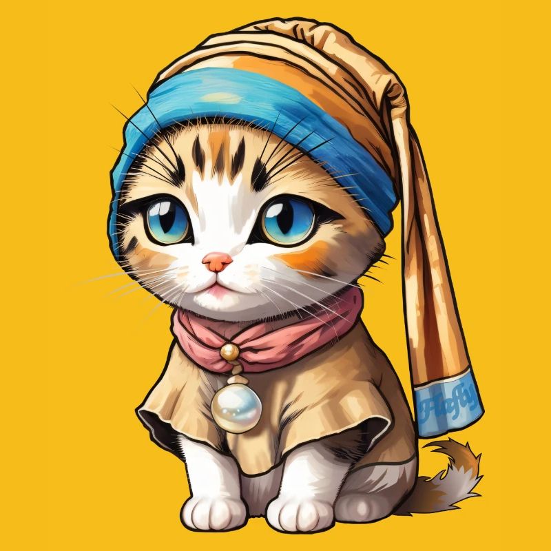Kitten with pearl