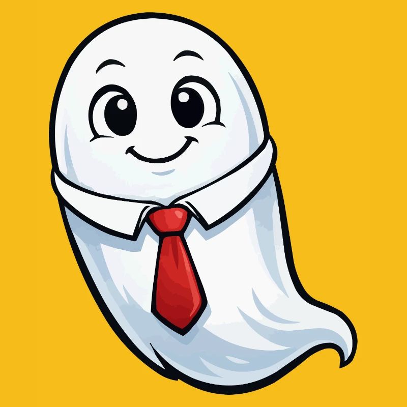 Talking ghost in suit