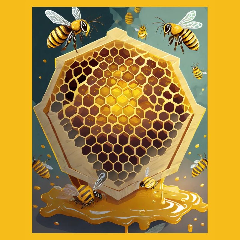 Ich bin ein cooler stolzer Imker-Logo-Designer