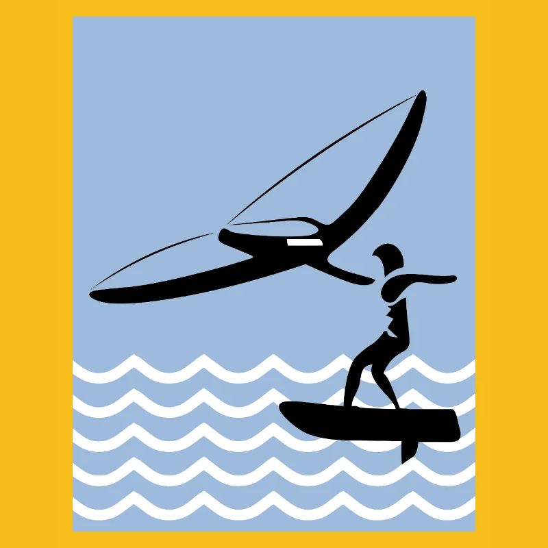 Wingfoil Silhouette am Meer