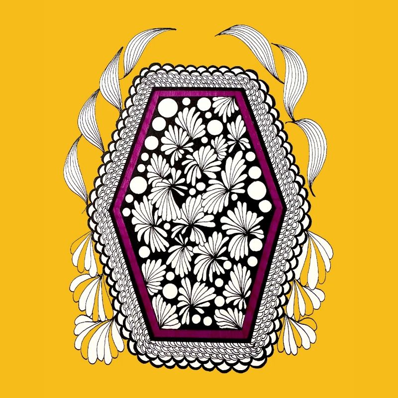 Blütenrahmen im Magenta-Frame
