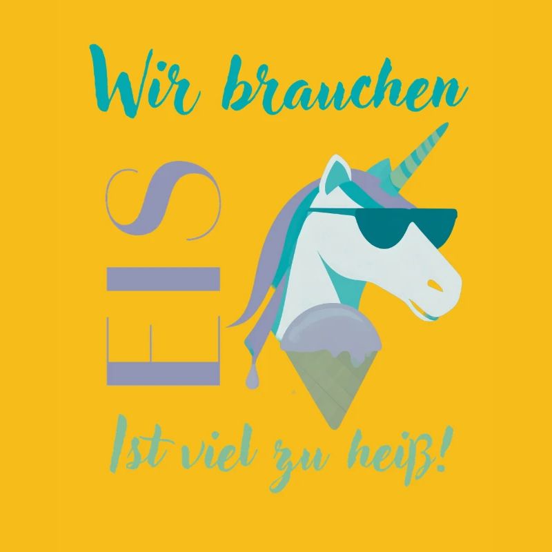 Wir brauchen Eis Einhorn Sommerdesign