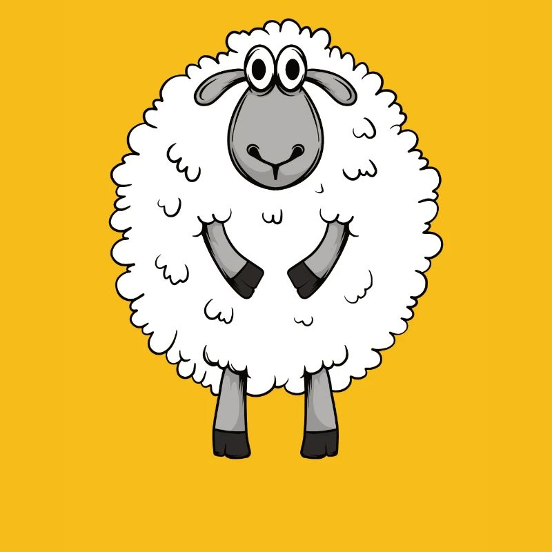 Cute German Shepherd Sheep Motif