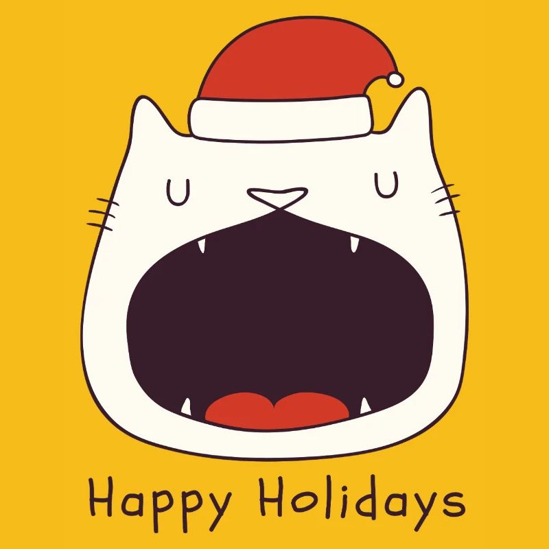 Drôle de chat de Noël