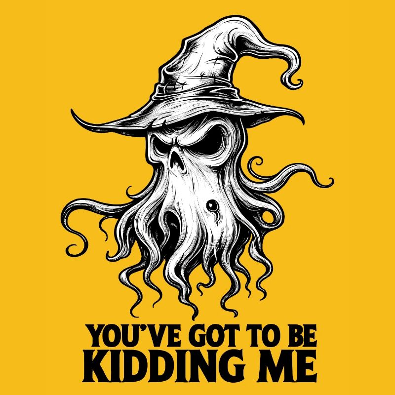 Witchy Ghost Octopus – Funny Spooky Halloween Art