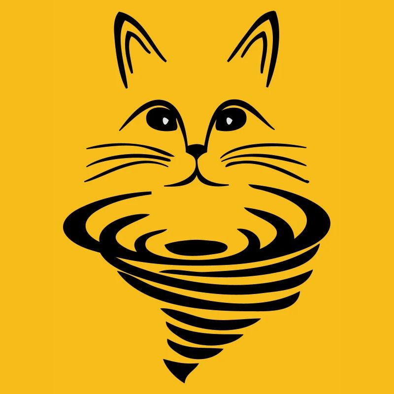 Katze auf Strudel