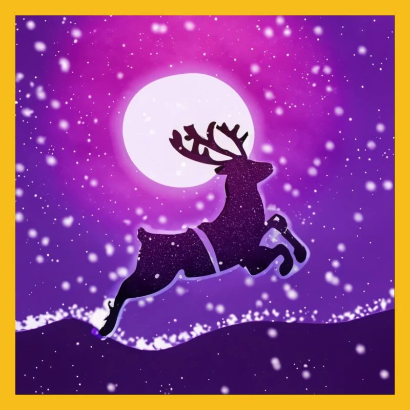Galloping reindeer