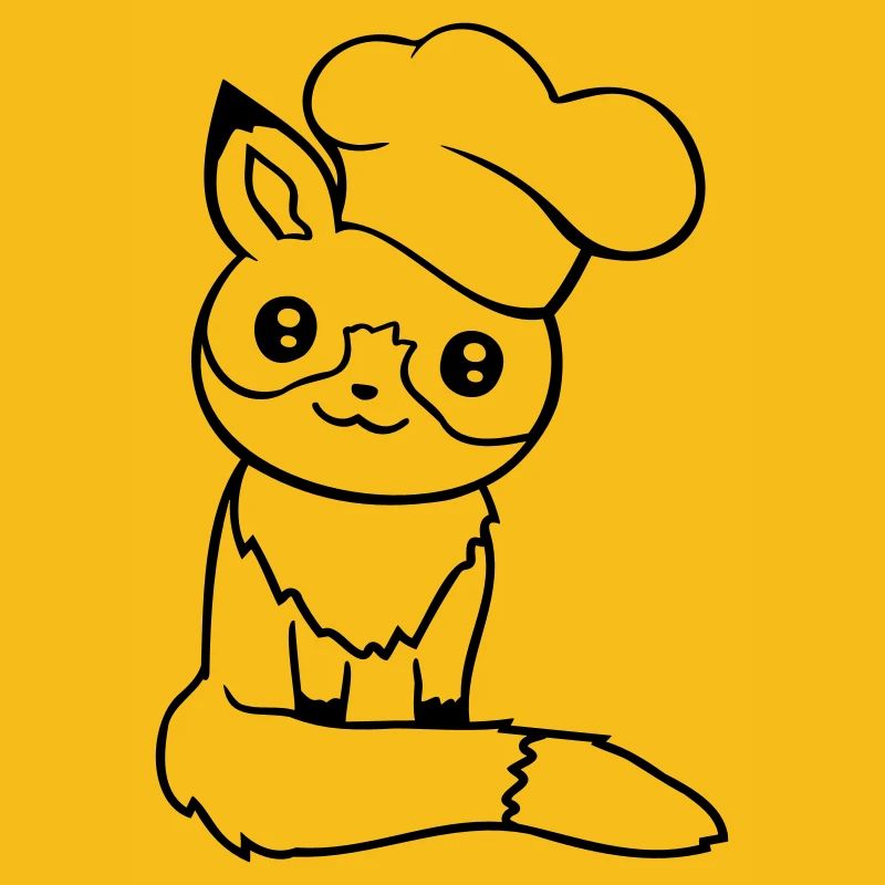 Fox Chef's Hat Chef Cooking Restaurant Kitchen