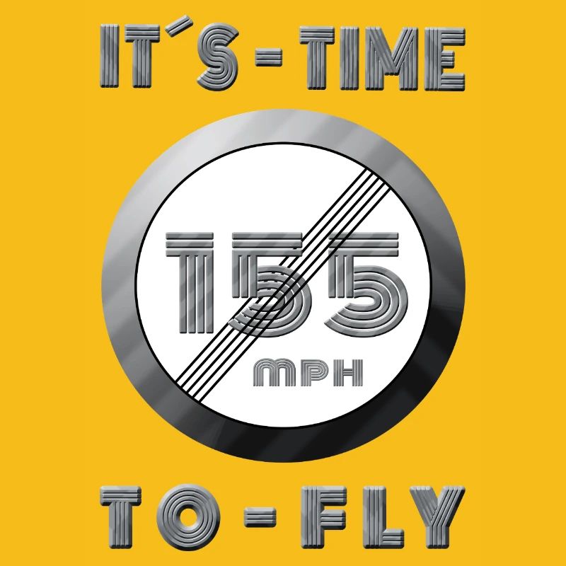 Zeit läuft 155 mph Retro Design